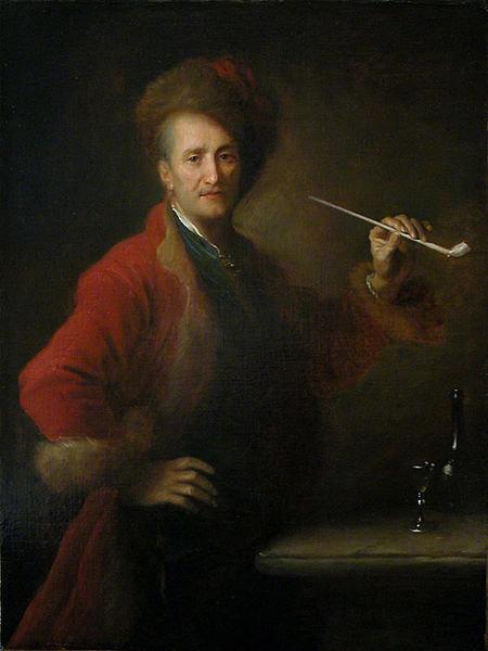 unknow artist Portrait d'homme en costume polonais, une pipe a la main.